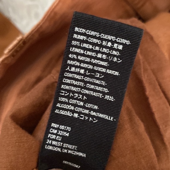 Free People Kirsten trouser rust/autumn leave linen pant - Picture 11 of 11